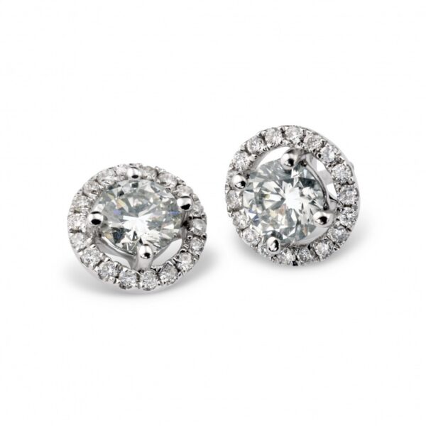 Diamond stud earrings 0.61 carrat, F VS